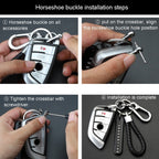 Car Key Anti Lost Woven Lanyard Pendant Keychain Cell Phone Number Plate