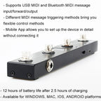M-VAVE MIDI Bluetooth Controller MIDI Pedal Page Turner Multifunctional Musical Instrument Accessories, Chocolate MIDI