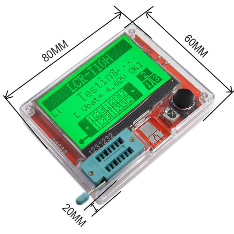 LCR-T10H Transistor Tester TFT Display For Diode Triode Capacitor Resistor Test, LCR-T10H Built Lithium Battery, LCR-T10H  Dry Battery