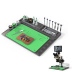 BAKU BA-692  2 In 1 Microscope Maintenance Insulation Pad Aluminum Alloy Silicone Work Mat