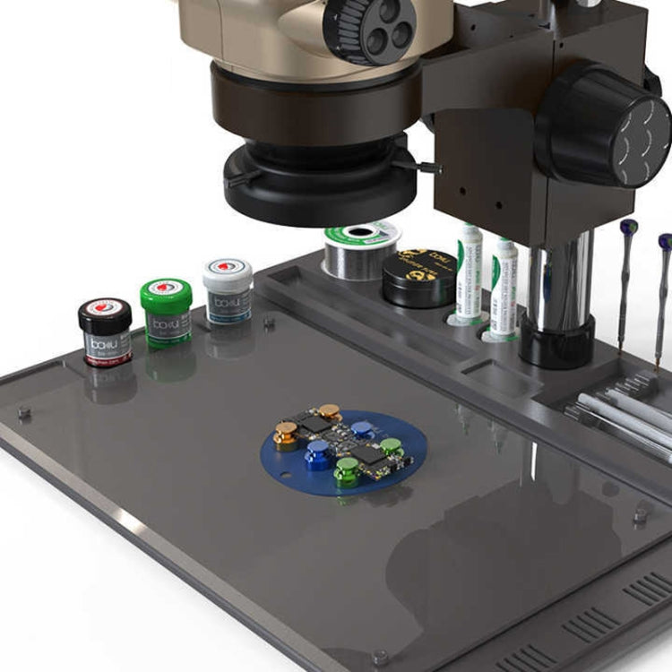 BAKU BA-692  2 In 1 Microscope Maintenance Insulation Pad Aluminum Alloy Silicone Work Mat