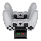 For PS4 Slim / Pro Gamepad Docking Charger Controller Dual Charger With Display Lights, For PS4 (Black), For PS4 (White)