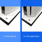 For PS5 Digital / Optical Drive Console Cooling Fan Controller Charging Base With Light Dock Stand, White, Black