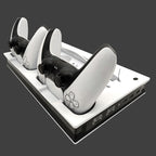 For PS5 Digital / Optical Drive Console Cooling Fan Controller Charging Base With Light Dock Stand, White, Black