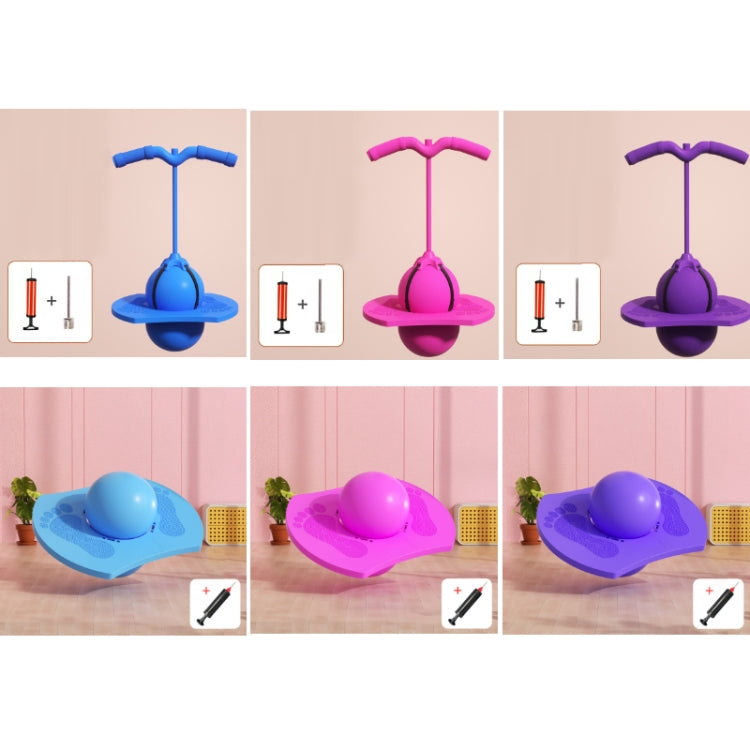 Jumping Ball Increase Children Balance Sense Training Sports Equipment, Blue, Pink, Purple, Blue without Handrails, Pink without Handrails, Purple without Handrails