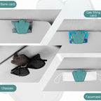 Automotive Shade Eyewear Holder Car Visor Sunglasses And Ticket Organizer