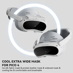 For PICO 4 Hibloks VR Glasses Face Cushion Widened Breathable Protector Pad, 1pc PU Cotton, 2pcs PU Cotton, 1pc Ice Silk, 2pcs Ice Silk