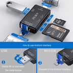 JINGHUA USB2.0 Multi-Function Card Reader SD/TF Dual Card Slot Cell Phone Computer Card Reader