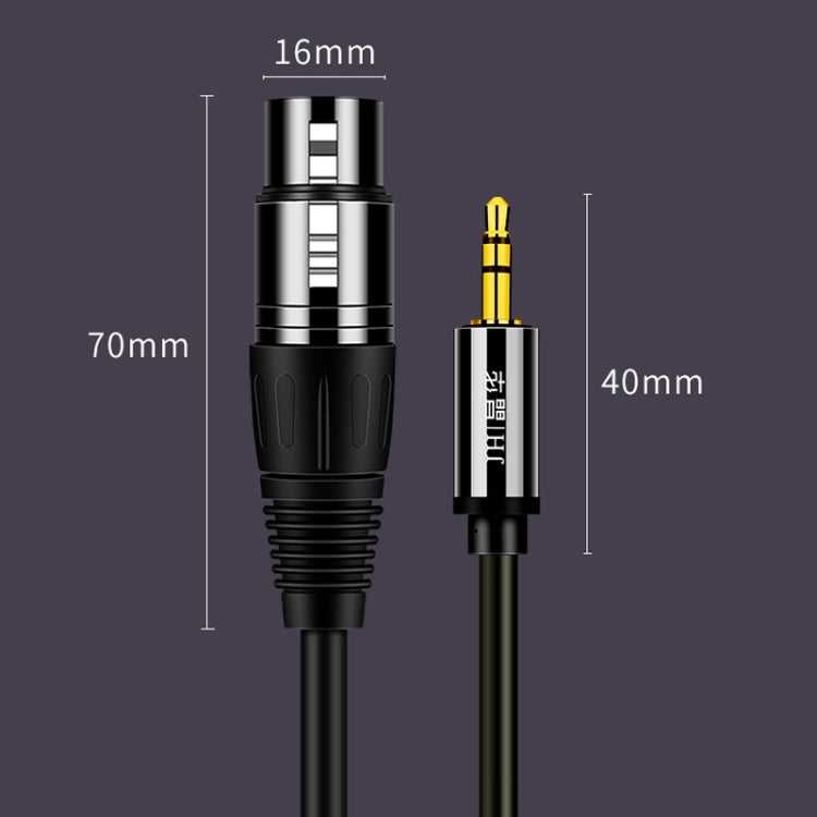 JINGHUA 3.5mm Male To XLR Female Microphone Cable Computer Mixer Audio Cable, 3m, 5m, 10m