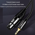 JINGHUA 3.5mm Male To XLR Female Microphone Cable Computer Mixer Audio Cable, 3m, 5m, 10m