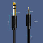 JINGHUA 3.5mm To 6.5mm Audio Cable Amplifier Guitar 6.35mm Cable, 0.5m, 1.5m, 3m, 5m