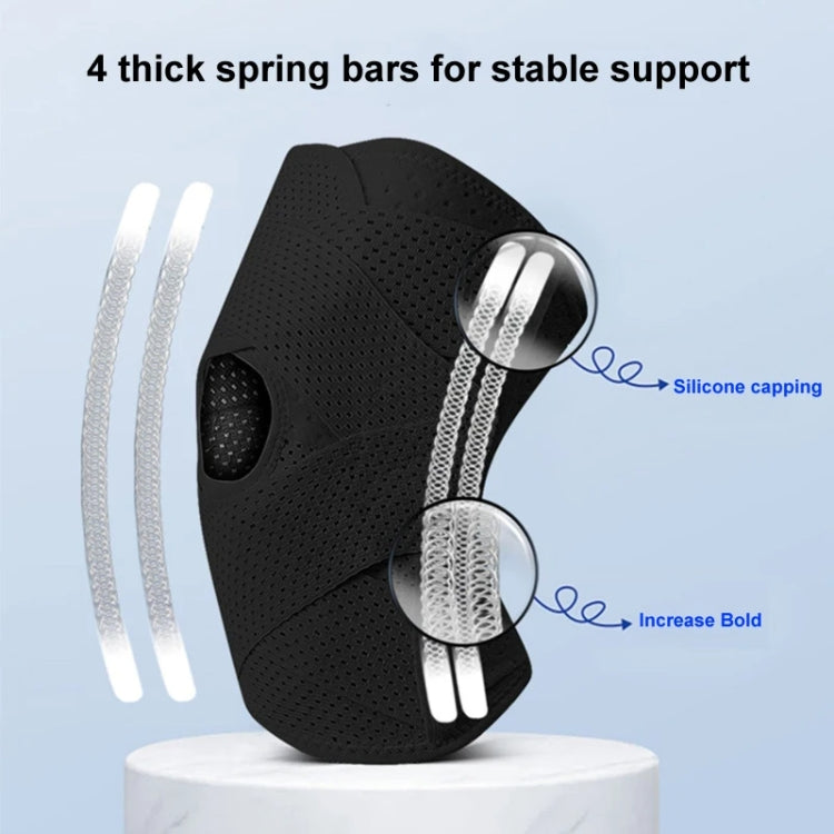 Sixth Generation Breathable Sports Knee Pad Adjustable Outdoor Running Hiking Patella Strap, M, L, XL, XXL