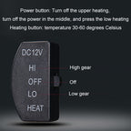 12V Car Winter Electric Heating Short Plush Seat Cushion, Black, Beige, Gray, Brown