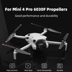 Drone Propeller Blades 6030F Props Replacement Parts, For DJI Mini 4 Pro 2pairs, For DJI Mini 4 Pro 4pairs