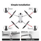 Drone Propeller Blades 6030F Props Replacement Parts, For DJI Mini 4 Pro 2pairs, For DJI Mini 4 Pro 4pairs