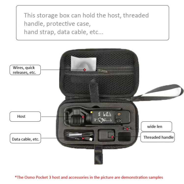 For DJI Osmo Pocket 3 Storage Bag Clutch Carrying Case, Grey, Black