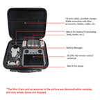 For DJI Mini 4 Pro / RC2 Remote Control Shoulder Bag Handy Crossbody Packet, PU Leather, Nylon