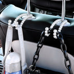 Stainless Steel Pearl Multifunctional Car Seat Back Hook