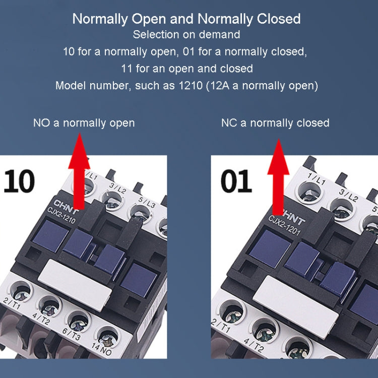 220V Silver Alloy Contacts Multi-Purpose Single-Phase AC Contactor, CHNT CJX2-0910 9A, CHNT CJX2-0901 9A, CHNT CJX2-1210 12A, CHNT CJX2-1201 12A, CHNT CJX2-1810 18A, CHNT CJX2-1801 18A, CHNT CJX2-2510 25A, CHNT CJX2-2501 25A, CHNT CJX2-3210 32A        ...