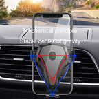 Carbon Fiber Automotive Phone Holder Car Navigation Bracket Telescopic Model, Air Outlet, Suction Stent, 2 In 1