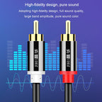 JINGHUA 2RCA Double Lotus Plug Audio Cable Left/Right Channel Stereo Amplifier Connection Wire, 1.5m, 3m, 5m, 10m
