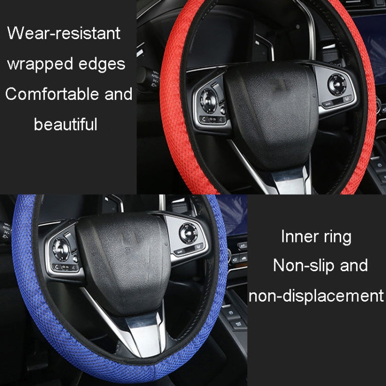 Car Mesh Steering Wheel Cover Breathable Elasticized Handle Sleeve, 38cm