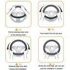 Car Mesh Steering Wheel Cover Breathable Elasticized Handle Sleeve, 38cm