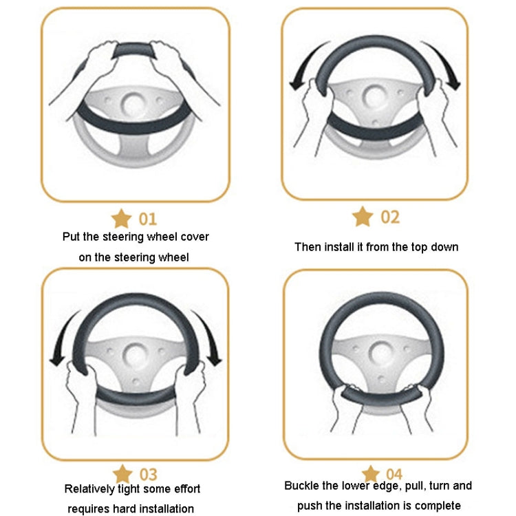 Car Mesh Steering Wheel Cover Breathable Elasticized Handle Sleeve, 38cm