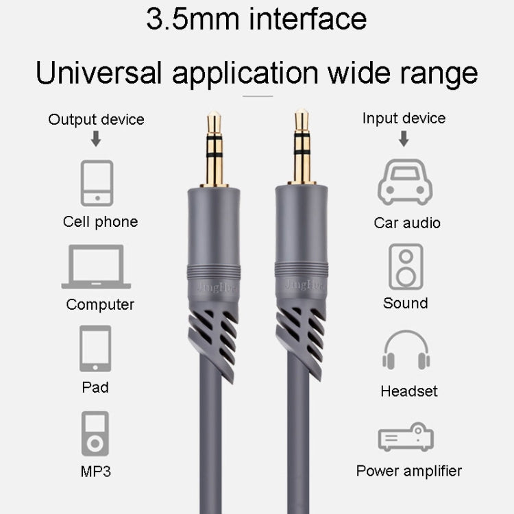 JINGHUA A240 3.5mm Male To Male Audio Cable Cell Phone Car Stereo Microphone Connection Wire, 1.5m, 3m, 5m, 10m, 15m, 20m, 30m