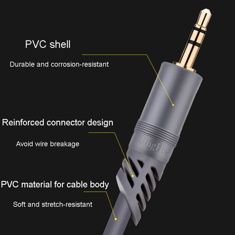 JINGHUA A240 3.5mm Male To Male Audio Cable Cell Phone Car Stereo Microphone Connection Wire, 1.5m, 3m, 5m, 10m, 15m, 20m, 30m