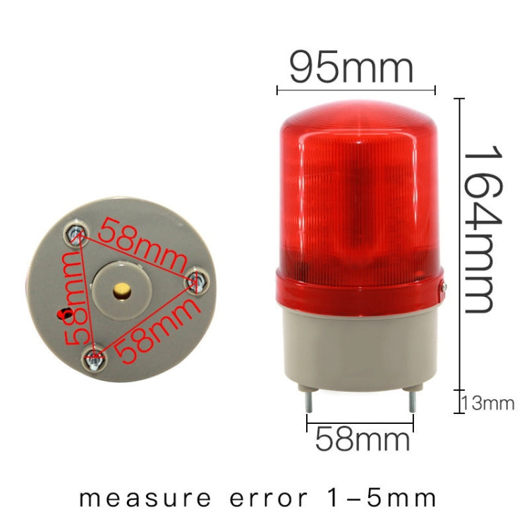 LED Rotating Warning Light Audible Alarm Light