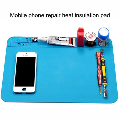 Phone Computer Repair Bench High Temperature Resistant Silicone Pad Welding Table Mat, 30x20cm