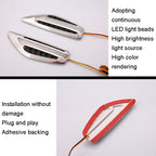 2pcs Car Fender Blade Dynamic Side Marker Lights 12V LED High Bright Daytime Running Lights, Red, White, Blue