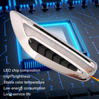 2pcs Car Fender Blade Dynamic Side Marker Lights 12V LED High Bright Daytime Running Lights, Red, White, Blue