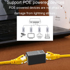 JINGHUA S61 Dual Pass-Through Header Network Cable Butt Connector Extender