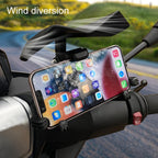 Motorcycle Mobile Phone Holder Sun & Rain Protection Expanded Deflector Wing, Red, Lemon Yellow, Blue, Black