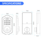 C88 Bluetooth Remote Tuya Automatic Smart Electronic Password Door Lock, C88 Black