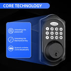 C88 Bluetooth Remote Tuya Automatic Smart Electronic Password Door Lock, C88 Black