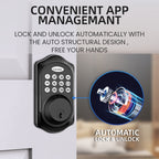 C88 Bluetooth Remote Tuya Automatic Smart Electronic Password Door Lock, C88 Black