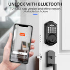 C88 Bluetooth Remote Tuya Automatic Smart Electronic Password Door Lock, C88 Black