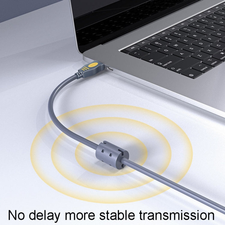 JINGHUA U110 USB2.0 Male To Male Cable Copper Data Cable With Magnetic Ring, 1.5m, 3m, 5m, 10m