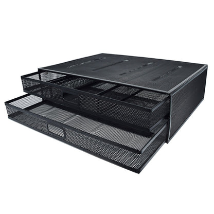 Computer Cooling Height Increase Stand Drawer Type Double Iron Desktop Storage Shelf