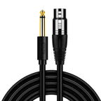 JINGHUA 6.5 Male To Female XLR Audio Cable 6.35 Three Core Balanced Microphone Mixer, 1.5m, 3m, 5m, 10m