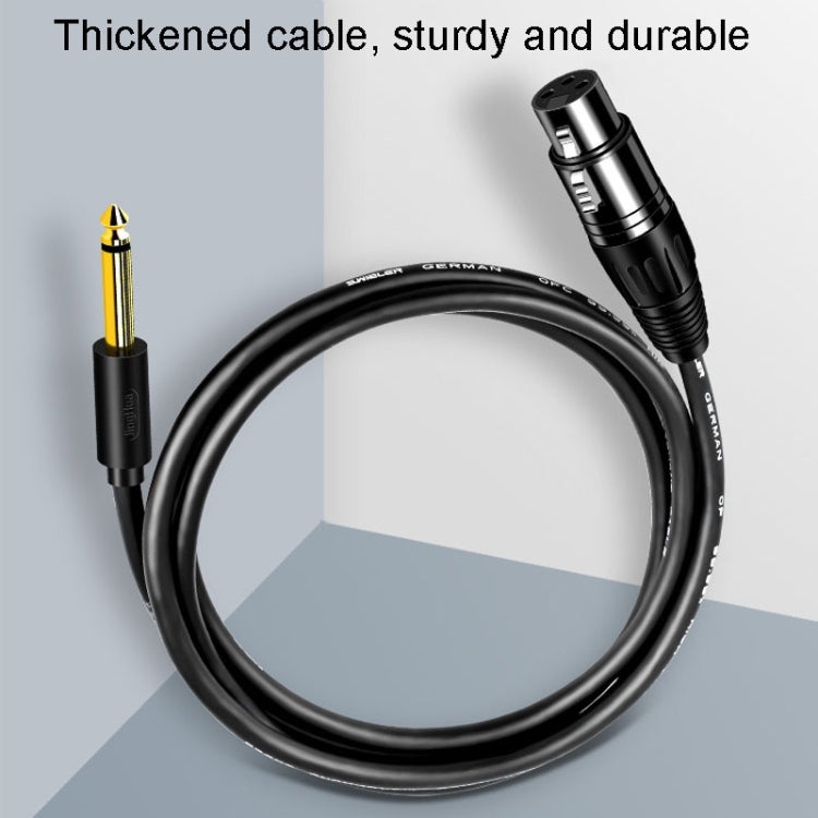 JINGHUA 6.5 Male To Female XLR Audio Cable 6.35 Three Core Balanced Microphone Mixer, 1.5m, 3m, 5m, 10m