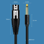 JINGHUA 6.5 Male To Female XLR Audio Cable 6.35 Three Core Balanced Microphone Mixer, 1.5m, 3m, 5m, 10m