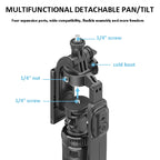 2m Metal Tripod Selfie Stick With 4 Expansion Interfaces for Phone Camera, Only Tripod