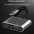 JINGHUA Z321 Multifunctional HUB Docking Station Converter, Type-C To HDMI+VGA, Type-C To HDMI+PD+USB