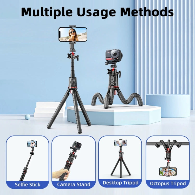 Octopus Tripod Mobile Phone Camera Portable Handheld Photo Bracket, C03 Telescopic Pole With Remote