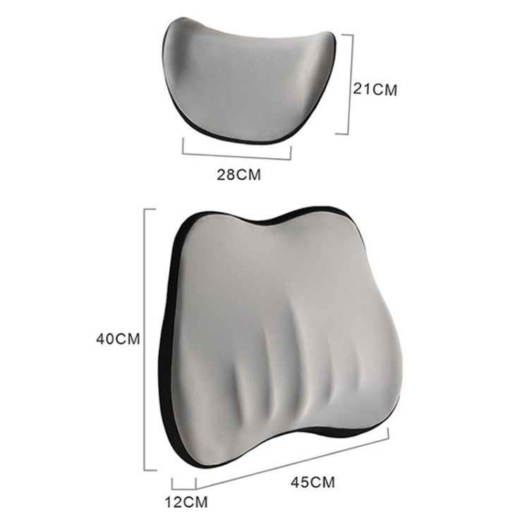 Car Memory Foam Neck Pillow Car Neck Rest Silk Pillow Car Seat Cervical Cushion, Headrest Black, Headrest Coffee, Headrest Gray, Lumbar Pad Coffee, Lumbar Pad Black, Lumbar Pad Gray