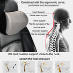 Car Memory Foam Neck Pillow Car Neck Rest Silk Pillow Car Seat Cervical Cushion, Headrest Black, Headrest Coffee, Headrest Gray, Lumbar Pad Coffee, Lumbar Pad Black, Lumbar Pad Gray